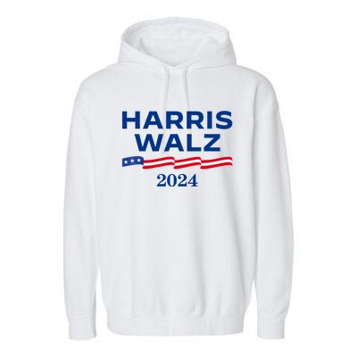 Kamala Harris Tim Walz 2024 Election For President Garment-Dyed Fleece Hoodie