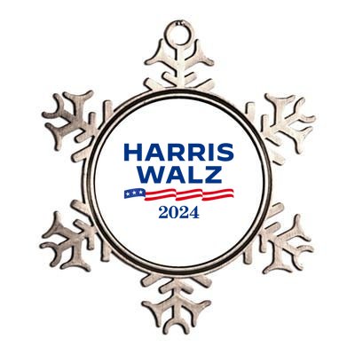 Kamala Harris Tim Walz 2024 Election For President Metallic Star Ornament