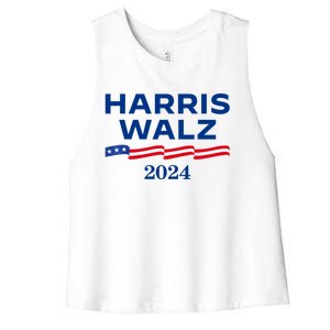 Kamala Harris Tim Walz 2024 Election For President Women's Racerback Cropped Tank