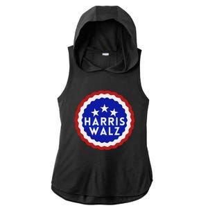 Kamala Harris Tim Walz Waltz Election Party Wear Ladies PosiCharge Tri-Blend Wicking Draft Hoodie Tank