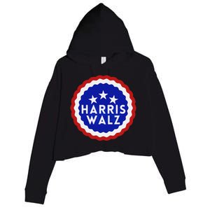 Kamala Harris Tim Walz Waltz Election Party Wear Crop Fleece Hoodie