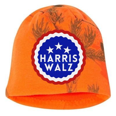 Kamala Harris Tim Walz Waltz Election Party Wear Kati - Camo Knit Beanie