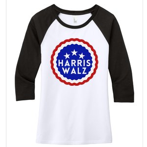 Kamala Harris Tim Walz Waltz Election Party Wear Women's Tri-Blend 3/4-Sleeve Raglan Shirt