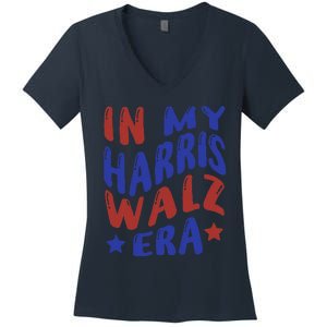 Kamala Harris Tim Walz Waltz Election Party Wear Women's V-Neck T-Shirt