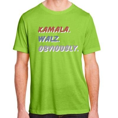 Kamala Harris Tim Walz Obviously Vote Harris Waltz 2024 Adult ChromaSoft Performance T-Shirt