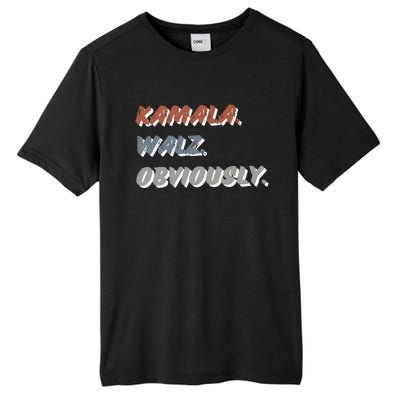 Kamala Harris Tim Walz Obviously Vote Harris Waltz 2024 Tall Fusion ChromaSoft Performance T-Shirt