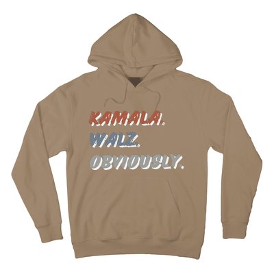 Kamala Harris Tim Walz Obviously Vote Harris Waltz 2024 Hoodie