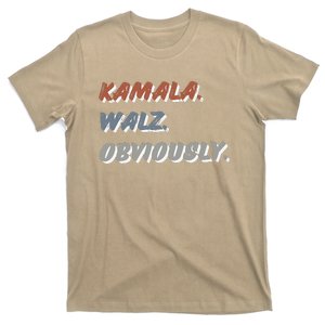 Kamala Harris Tim Walz Obviously Vote Harris Waltz 2024 T-Shirt