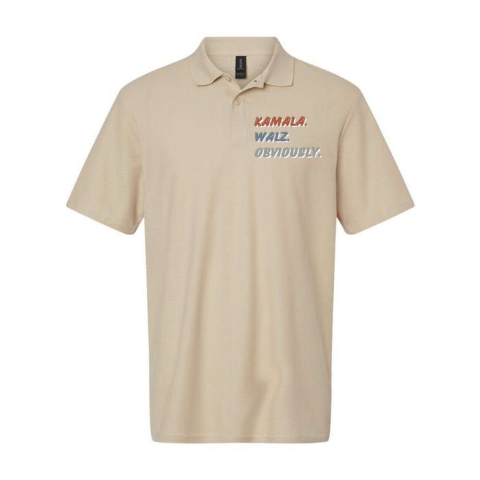 Kamala Harris Tim Walz Obviously Vote Harris Waltz 2024 Softstyle Adult Sport Polo