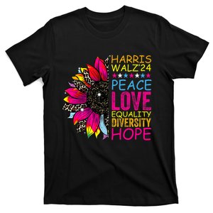 Kamala Harris Tim Walz 2024 Peace Lgbt Harris Walz Waltz T-Shirt