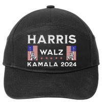 Kamala Harris Tim Walz 2024 7-Panel Snapback Hat