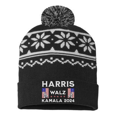 Kamala Harris Tim Walz 2024 USA-Made Snowflake Beanie