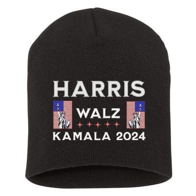 Kamala Harris Tim Walz 2024 Short Acrylic Beanie