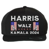 Kamala Harris Tim Walz 2024 Wool Snapback Cap