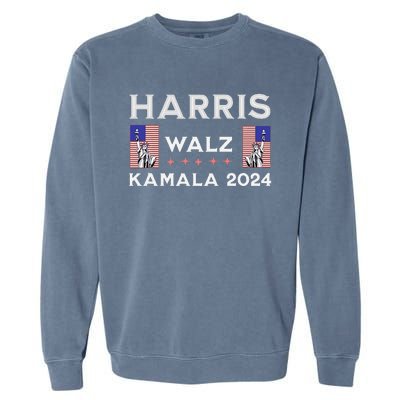 Kamala Harris Tim Walz 2024 Garment-Dyed Sweatshirt