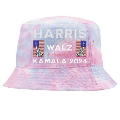 Kamala Harris Tim Walz 2024 Tie-Dyed Bucket Hat