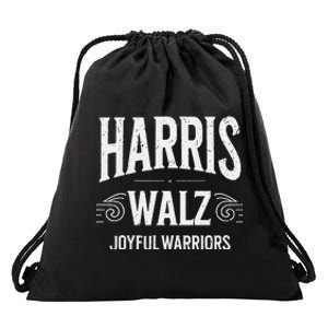 Kamala Harris Tim Walz Waltz 2024 Joyful Warriors Drawstring Bag