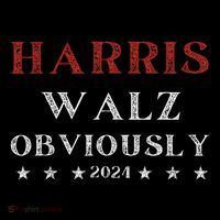 Kamala Harris Tim Walz Waltz 2024 Obviously T-Shirt