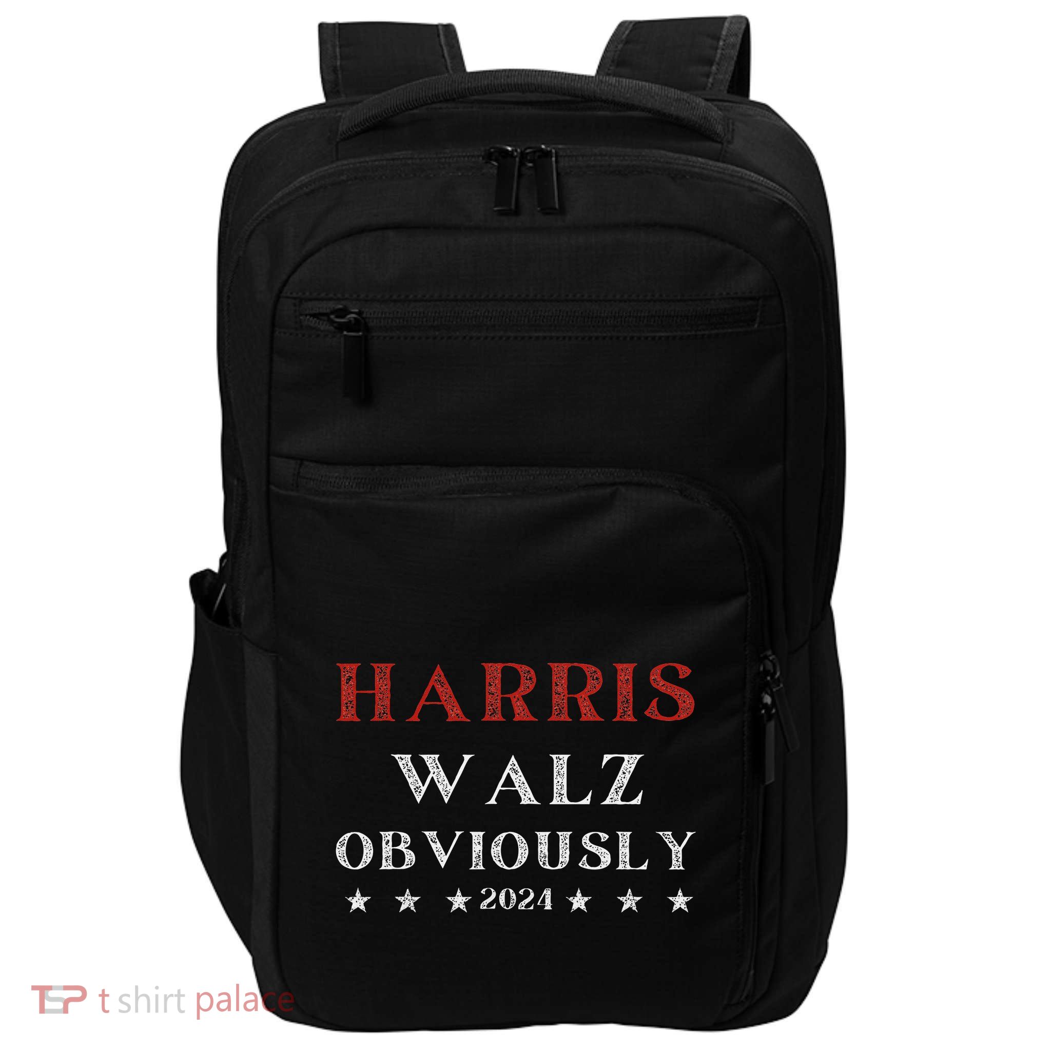 Kamala Harris Tim Walz Waltz 2024 Obviously Impact Tech Backpack