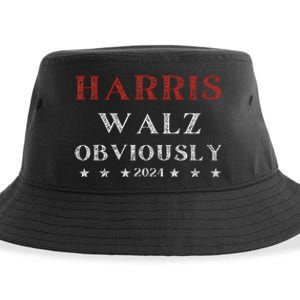 Kamala Harris Tim Walz Waltz 2024 Obviously Sustainable Bucket Hat