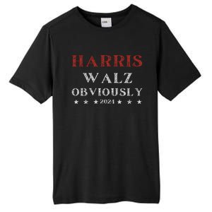 Kamala Harris Tim Walz Waltz 2024 Obviously Tall Fusion ChromaSoft Performance T-Shirt