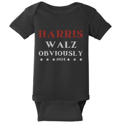 Kamala Harris Tim Walz Waltz 2024 Obviously Baby Bodysuit