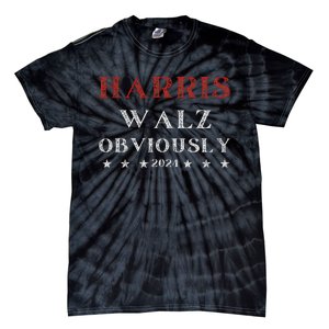 Kamala Harris Tim Walz Waltz 2024 Obviously Tie-Dye T-Shirt