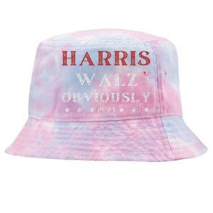 Kamala Harris Tim Walz Waltz 2024 Obviously Tie-Dyed Bucket Hat