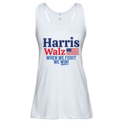 Kamala Harris Tim Walz When We Fight We Win Ladies Essential Flowy Tank