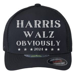 Kamala Harris Tim Walz Waltz 2024 Obviously Flexfit Unipanel Trucker Cap