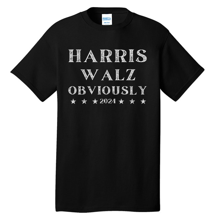 Kamala Harris Tim Walz Waltz 2024 Obviously Tall T-Shirt