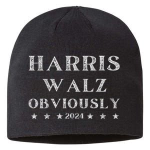 Kamala Harris Tim Walz Waltz 2024 Obviously Sustainable Beanie