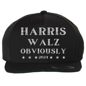 Kamala Harris Tim Walz Waltz 2024 Obviously Wool Snapback Cap