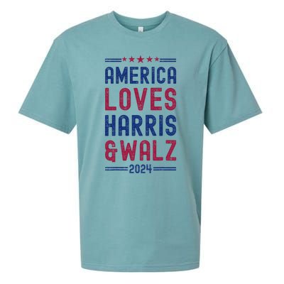 Kamala Harris Tim Walz Waltz Election Party Wear Sueded Cloud Jersey T-Shirt