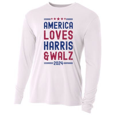 Kamala Harris Tim Walz Waltz Election Party Wear Cooling Performance Long Sleeve Crew