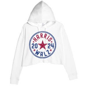 Kamala Harris Tim Walz Waltz Election Party Wear Crop Fleece Hoodie