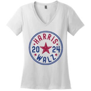 Kamala Harris Tim Walz Waltz Election Party Wear Women's V-Neck T-Shirt