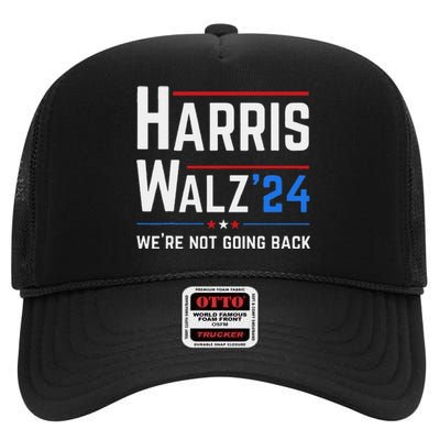 Kamala Harris Tim Walz Waltz Election Vote 2024 High Crown Mesh Back Trucker Hat