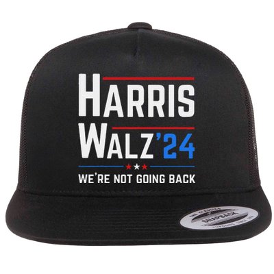 Kamala Harris Tim Walz Waltz Election Vote 2024 Flat Bill Trucker Hat