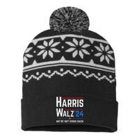 Kamala Harris Tim Walz Waltz Election Vote 2024 USA-Made Snowflake Beanie