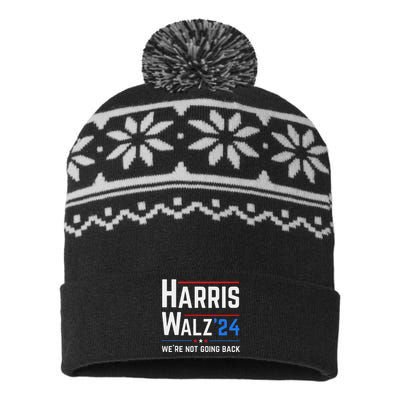 Kamala Harris Tim Walz Waltz Election Vote 2024 USA-Made Snowflake Beanie