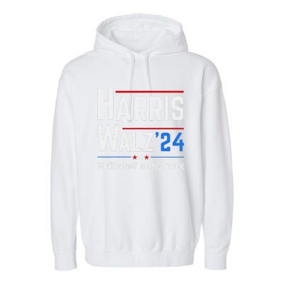 Kamala Harris Tim Walz Waltz Election Vote 2024 Garment-Dyed Fleece Hoodie