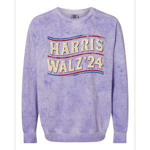 Kamala Harris Tim Walz First Female President Colorblast Crewneck Sweatshirt