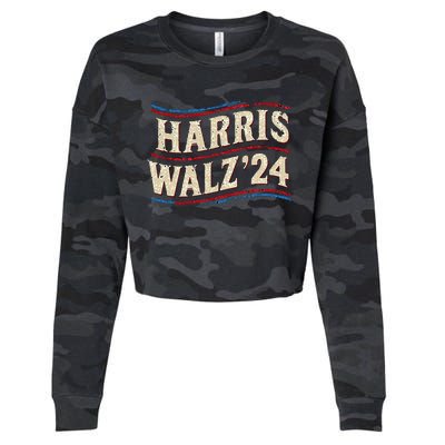 Kamala Harris Tim Walz First Female President Cropped Pullover Crew