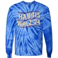 Kamala Harris Tim Walz First Female President Tie-Dye Long Sleeve Shirt