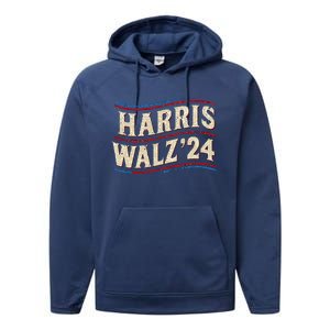 Kamala Harris Tim Walz First Female President Performance Fleece Hoodie