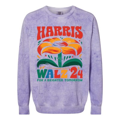 Kamala Harris Tim Walz 2024 Peace Lgbt Harris Walz Waltz Colorblast Crewneck Sweatshirt