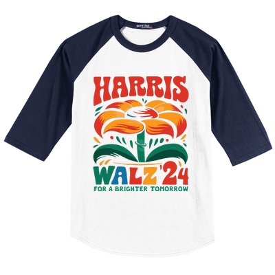 Kamala Harris Tim Walz 2024 Peace Lgbt Harris Walz Waltz Baseball Sleeve Shirt