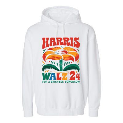 Kamala Harris Tim Walz 2024 Peace Lgbt Harris Walz Waltz Garment-Dyed Fleece Hoodie