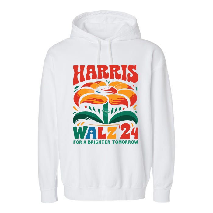 Kamala Harris Tim Walz 2024 Peace Lgbt Harris Walz Waltz Garment-Dyed Fleece Hoodie